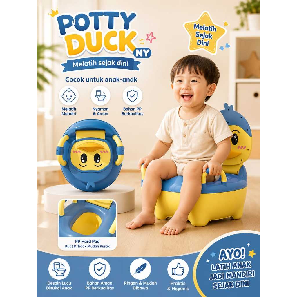 MB 101 CUTE CHARACTER CHILDRENS POTTY BABY TRAINING พลาสติก PP แบบพกพาได้อย่างสะดวกสบาย