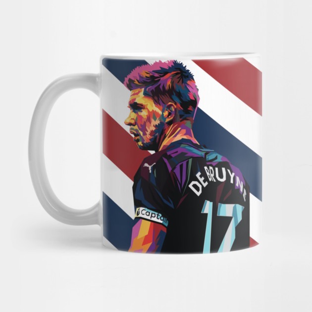 Kevin De Bruyne ใน Wpap Pop Art Colourfull - แก้วชา Kevin De Bruyne