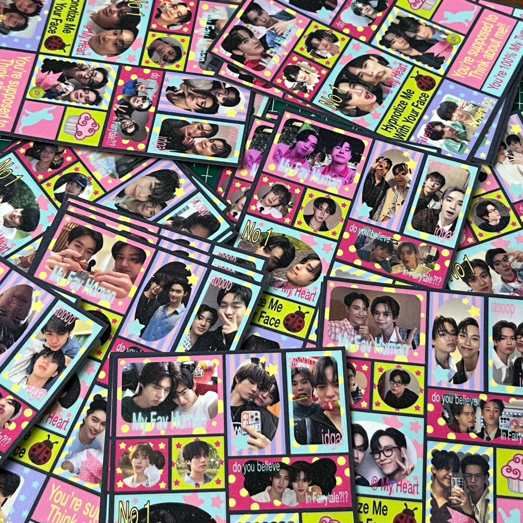 แผ่นสติ๊กเกอร์ Too Bright A7 || GMM DMD TEEPOR THOMASKONG JUNIORMARK SEAKEEN LUKEMICK NUTHONG COKUNASTON PERTHSAANTA WILLIAEST MARKOHM