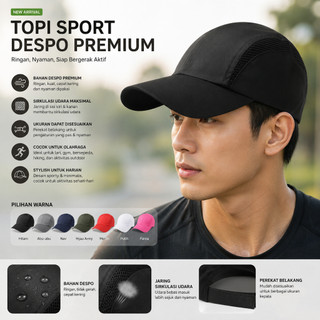 Topi olahraga lari topi polos pria dan wanita topi olah raga polos wanita style fashion
