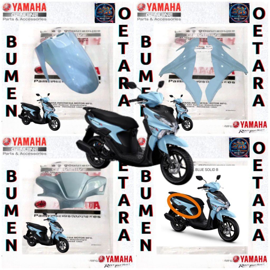 ฝาครอบเต็ม BODY SMOOTH GEAR HYBRID ULTIMA HYBRID S DULL BLUE (P3) ชิ้นส่วน YAMAHA ดั้งเดิม