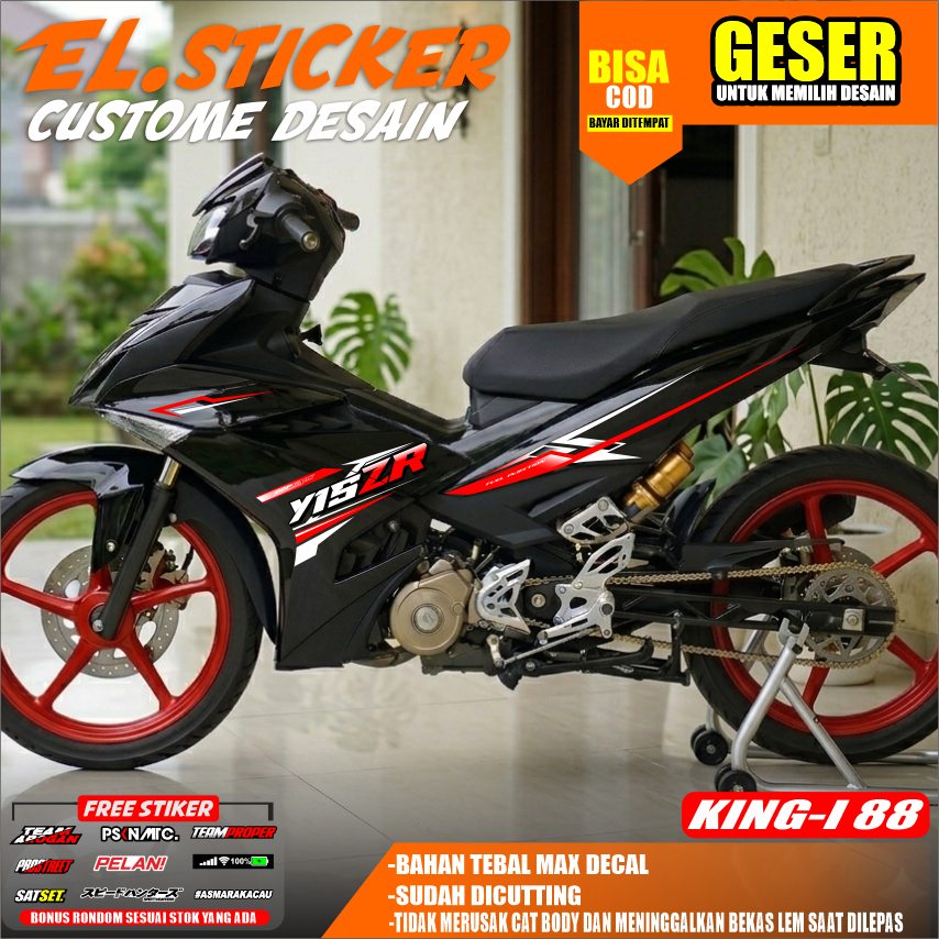 MERAH UV Transparent Striping Mx King 150 Red Magenta Design King-I 88