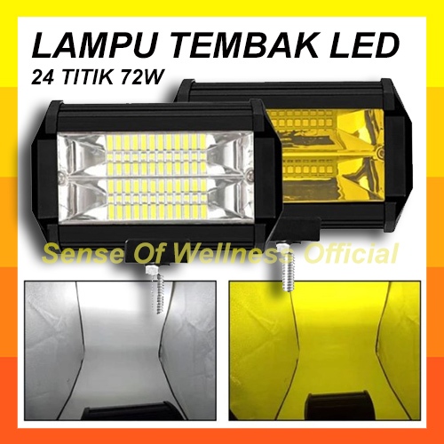 MATA CREE 72W Led Bar Spotlight 24 Eyes ไฟตัดหมอกสําหรับรถยนต์และรถจักรยานยนต์