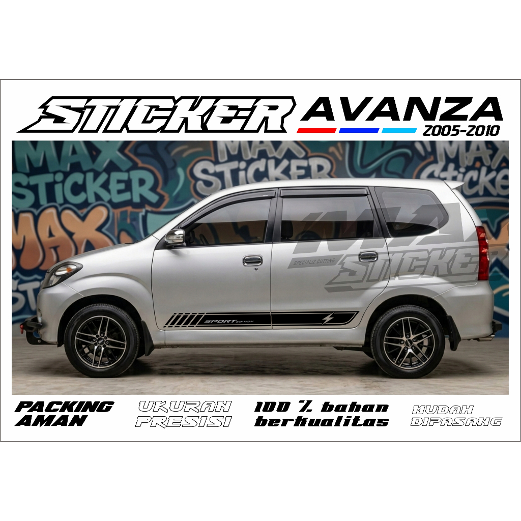 สติ๊กเกอร์ด้านข้าง AVANZA FENIA OLD STRIPPING รถ FENIA AVANZA 2003-2010