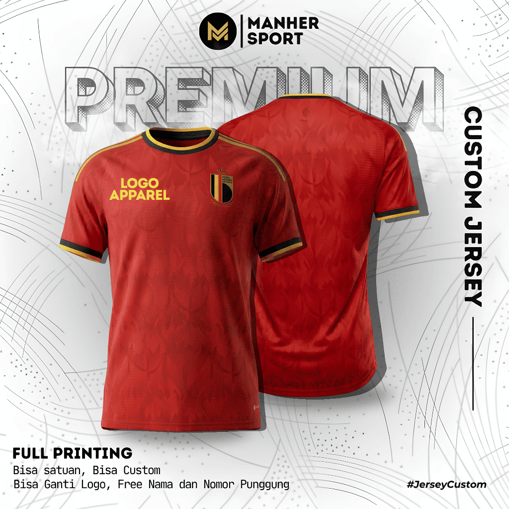 BELGIUM 2026 HOME JERSEY FULL PRINTING PREMIUM