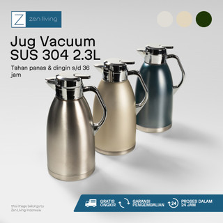 ZEN - Termos Jug Vacuum Anti Panas & Dingin Stainless Steel 304 Kapasitas 2.3L