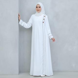 Gamis Abaya Arabic Syar'i Muslimah bahan sabrina anti UV Mewah Elegan Terbaru