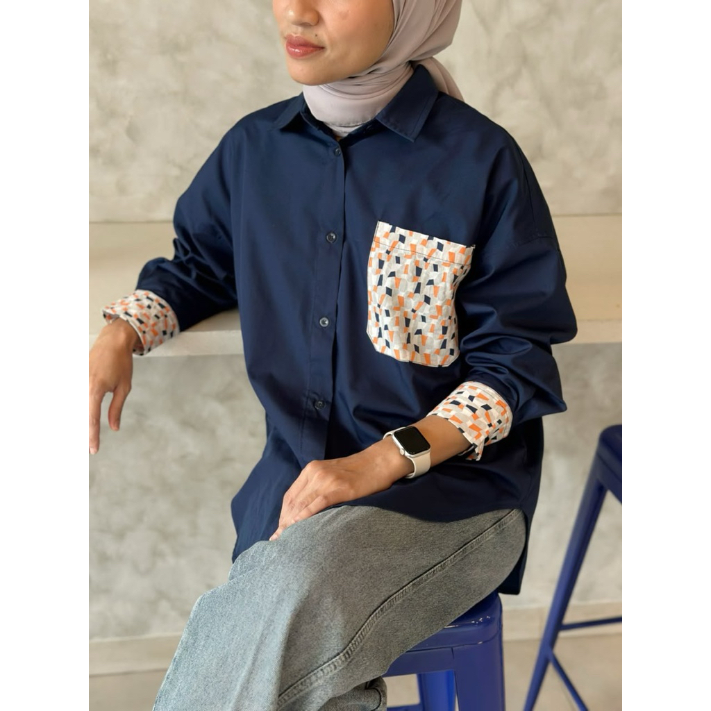 KATUN KEMEJA BINA SHIRT / OVERSIZE SHIRT / PATTERN SHIRT / COTTON SHIRT