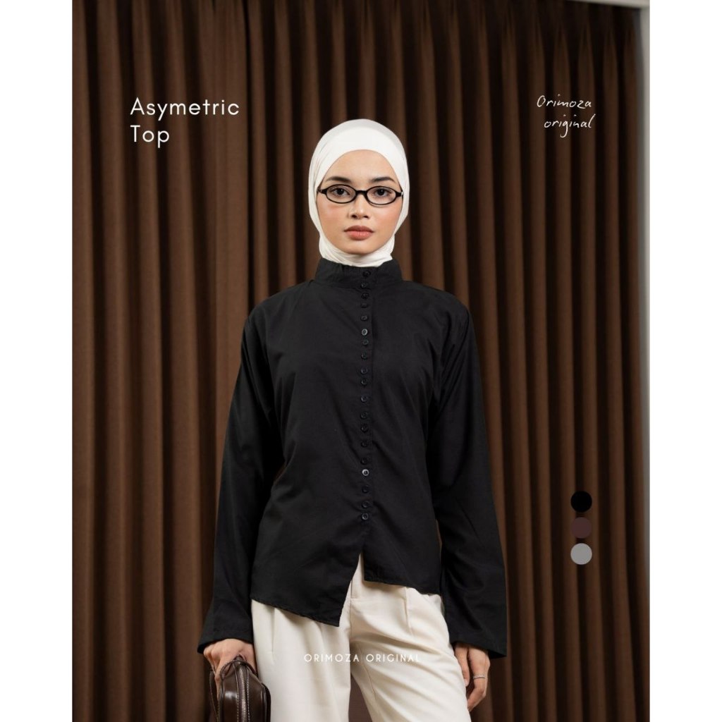 KEMEJA Rhea Shirt Womens Premium Japan Style | Sense Studio เสื้อเชิ้ตแขนยาวโพลีไมโครทํางานลําลอง