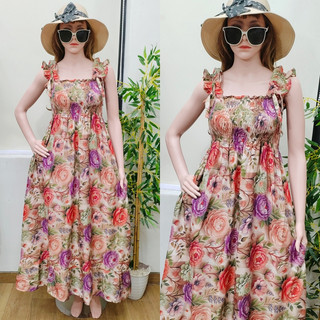 Andara - Long Dress Camila Rayon Adem Nyaman Smock Dress