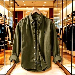 kemeja army RL pria lengan panjang casual kantoran Nyaman Slim fit
