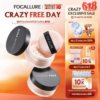 FOCALLURE Oil Control Loose Powder Natural Bedak Tabur- Hingga 12 Jam Make Up