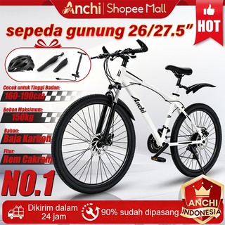 Anchi   Ready stock  Sepeda gunung 26 inci sepeda gunung murah 2.0 frame alloy sepeda gunung polygon sepeda gunung atlantis Road bike MTB 24inch/26 inch/27 inch