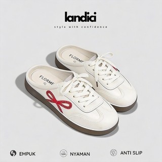 LANDICI Sepatu Mules Wanita Tanpa Tali Nyaman Anti Selip Sol Empuk Model Kekinian Ukuran 36-41