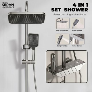 Shower Set Piano 4 in 1 Berkualitas Rain Shower Jet Spray High Quality Elegan Aesthetic Modern ABU