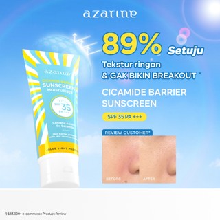 Azarine Cicamide Barrier Sunscreen Moisturiser SPF35 PA+++ [LOLOS UJI INVIVO INVITRO] Chemical Sunscreen Gel Untuk Skin Barrier Protection Sunscreen Kulit Kering Berjerawat Sensitif 40ml