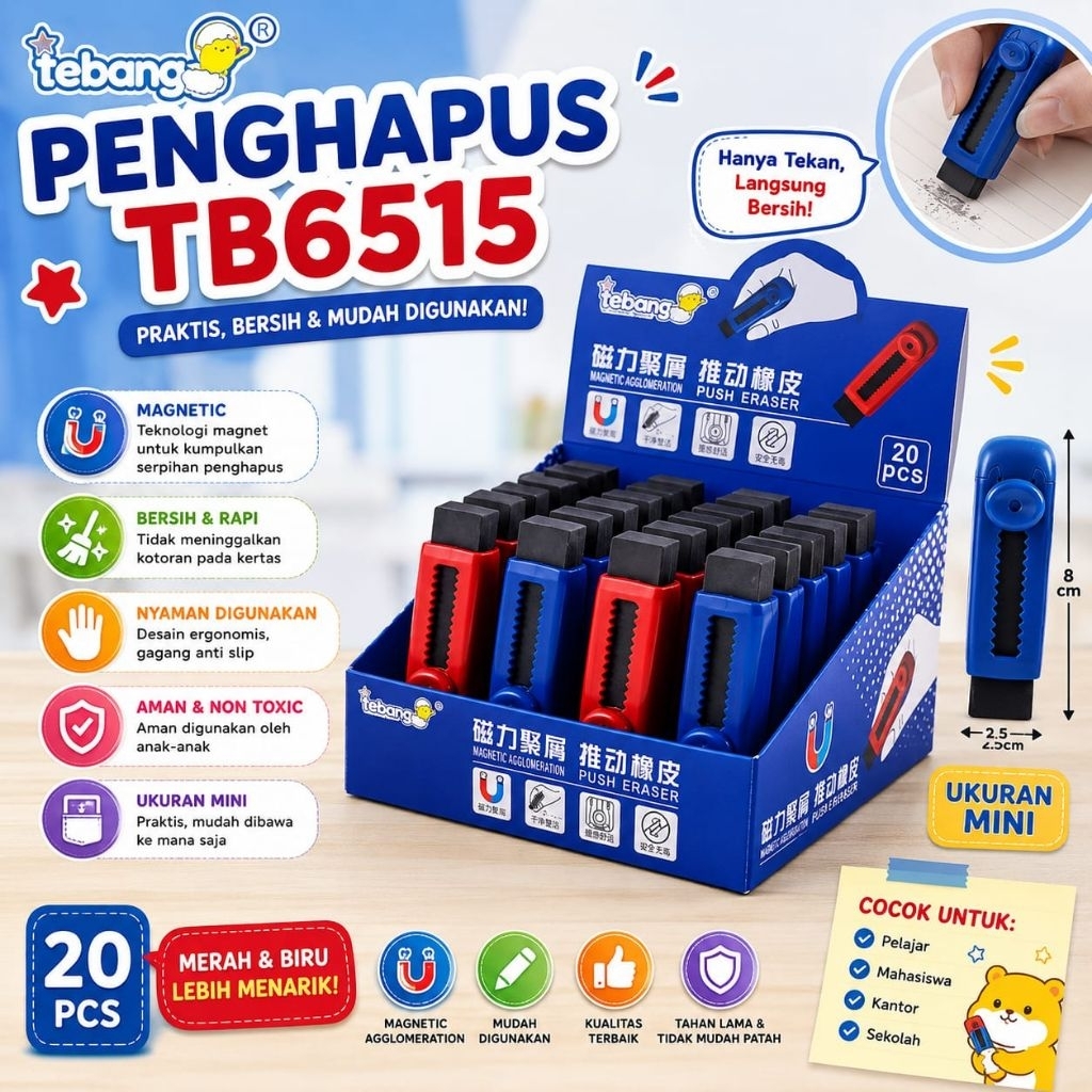 PENCIL ERASER TB6515 FJS BL-009