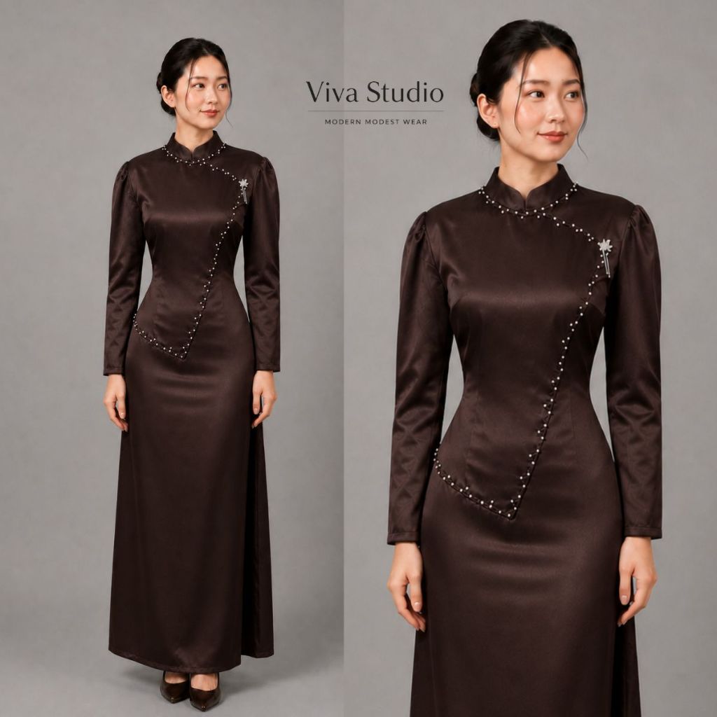 Lavira Dress Gamis Satin Silk Premium Model Jnggan Eid Conjuice Modern Wedding Party Dress