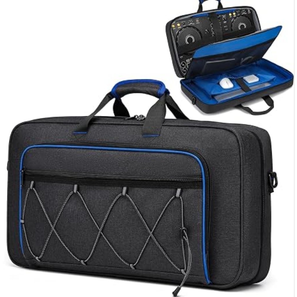 DJ กระเป๋าป้องกันสําหรับ DDJ-FLX4/DDJ 400/DDJ REV1, DJ Bag Mixer Case พร้อมสายคล้องไหล่ปรับได้สําหรั