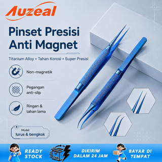 Auzeal Pinset Presisi Paduan Titanium Anti-Magnet - Untuk Perbaikan Motherboard HP, Fingerprint, dan Fly Line, Alat Elektronik Profesional yang Ringan dan Kuat