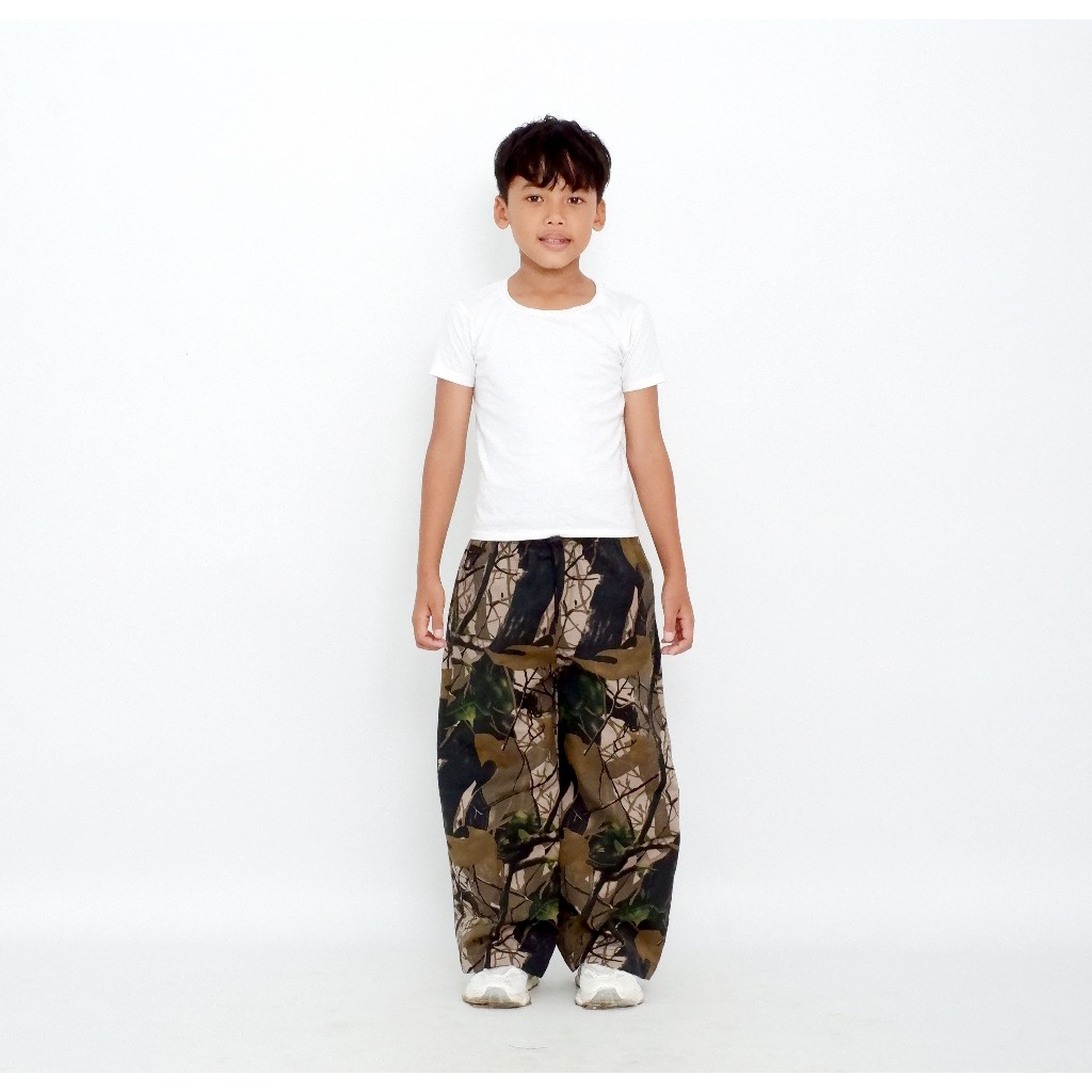 Pancloth กางเกงกีฬา Camo Big Loose Unisex Kids - กางเกง Baggy Camo Kids - กางเกงเด็ก Real Tree - Cam