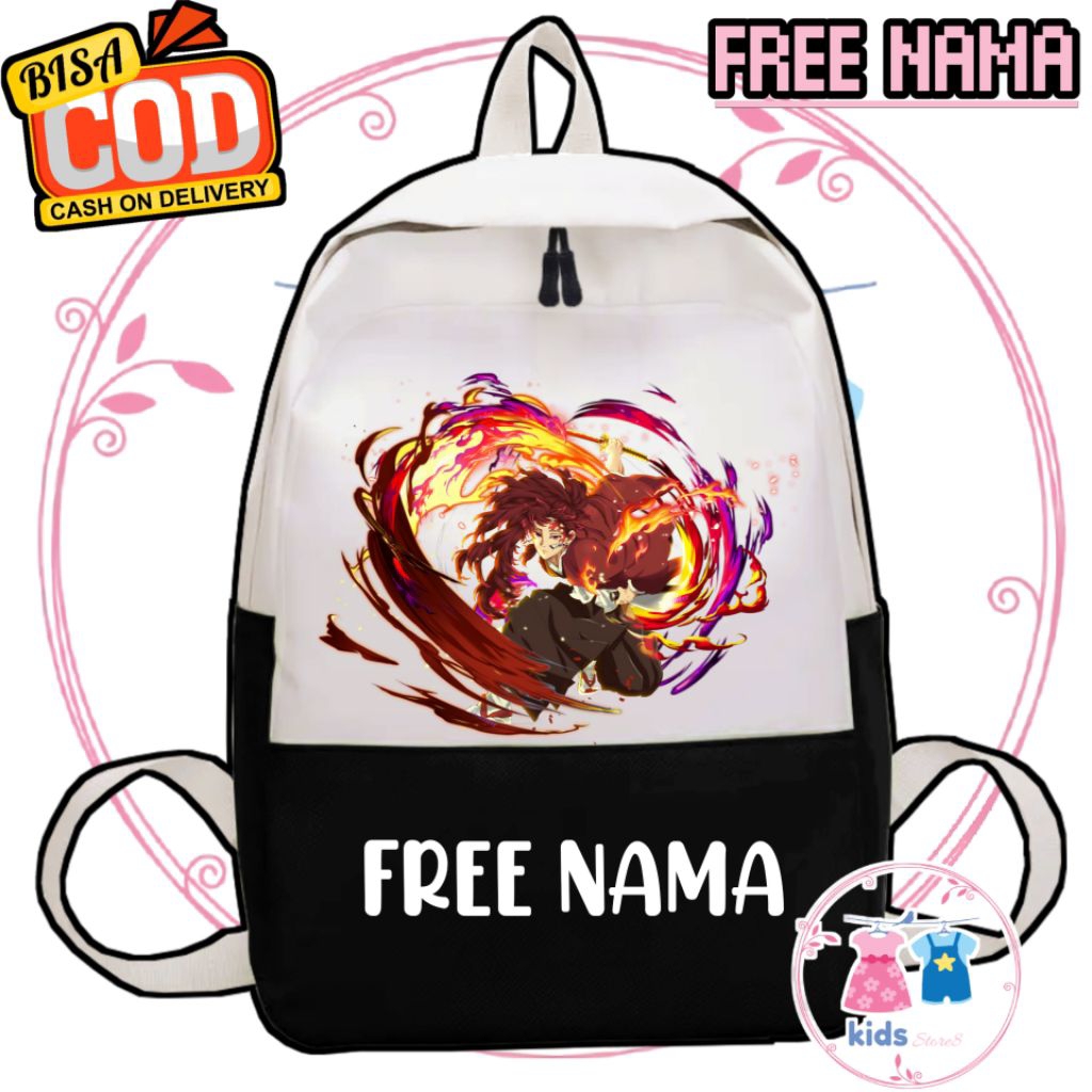 (ฟรีชื่อ) CHILDRENS SCHOOL BAG BOYS BACKPACK CHARACTER YORIICHI DEMON SLAYER