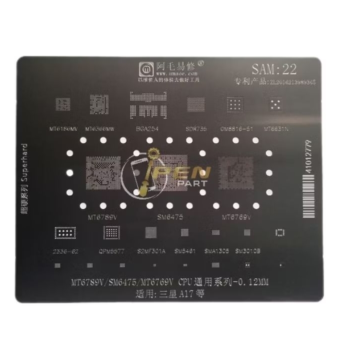 Sam22 Sm6475 MT6631N S2mf301A Amao Org BGA ลายฉลุ SM5461 MT6366MW Sm3010B