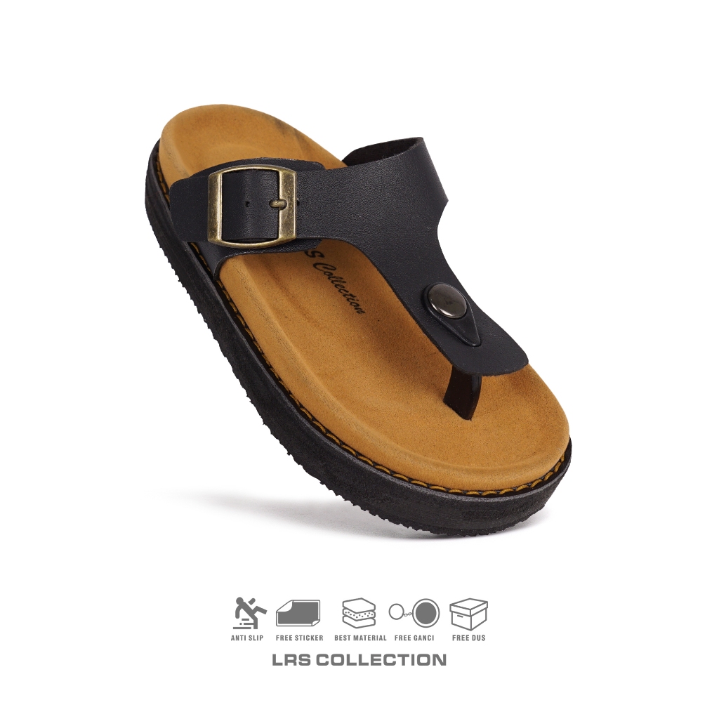 LRS Casual Milan T-Strap รองเท้าแตะเด็กทําจากหนังสังเคราะห์ที่สะดวกสบาย