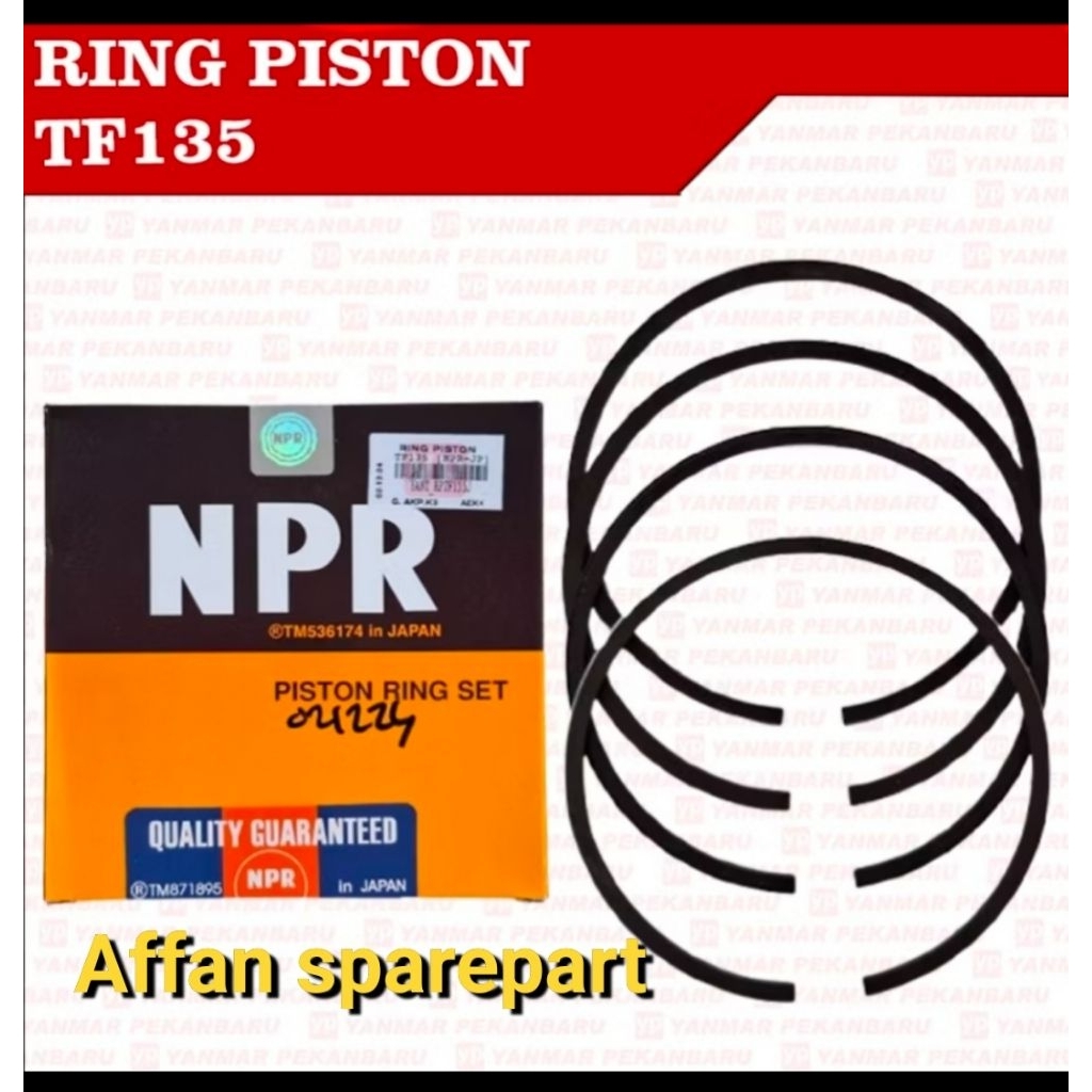 MESIN YANMAR TF 135 PISTON RING YANMAR TF 135 NPR เครื่องยนต์ SEHER แหวน