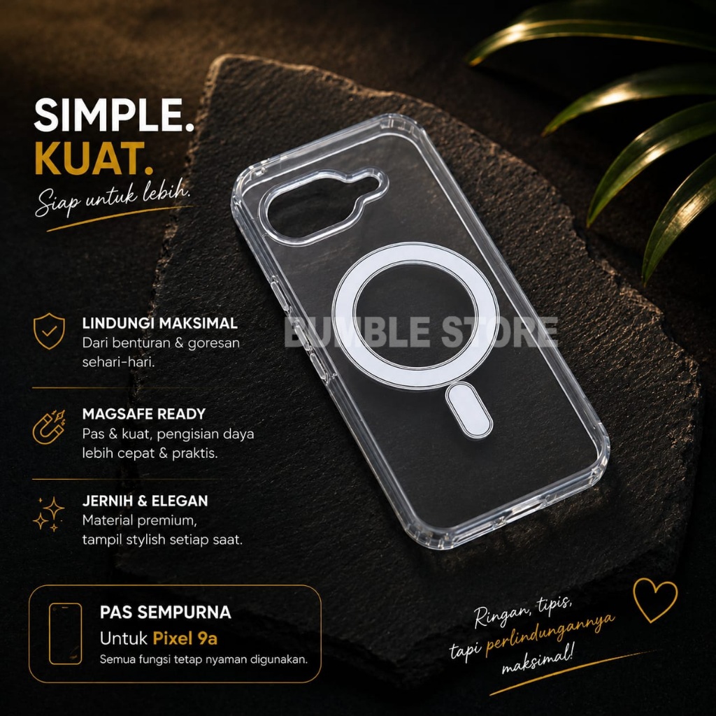 Magsafe Clear Case สําหรับ Google Pixel 9A Google Pixel 10 Pro กรณี Magsafe แม่เหล็กชาร์จไร้สาย CM-0