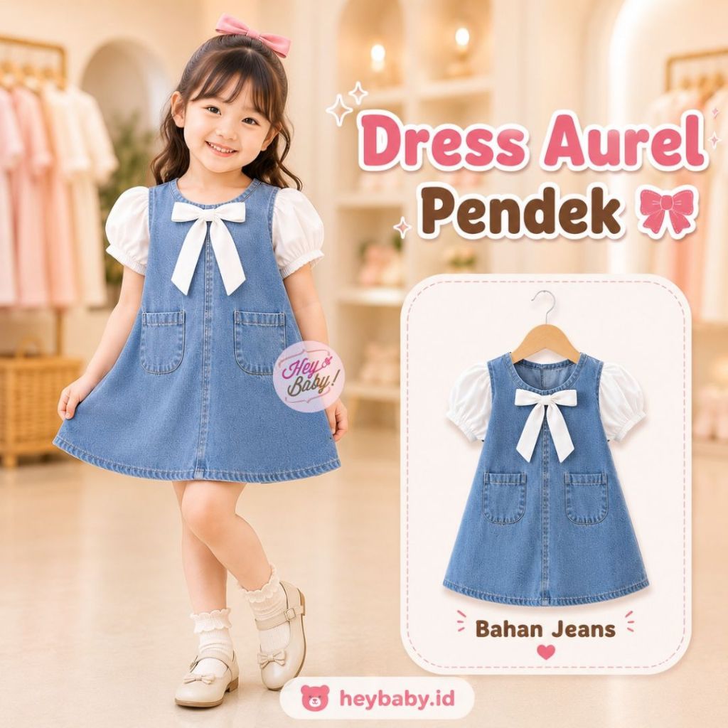 HEYBABY-Password Dress Aurel ชุดเดรสเด็กผู้หญิงคุณภาพสั้น