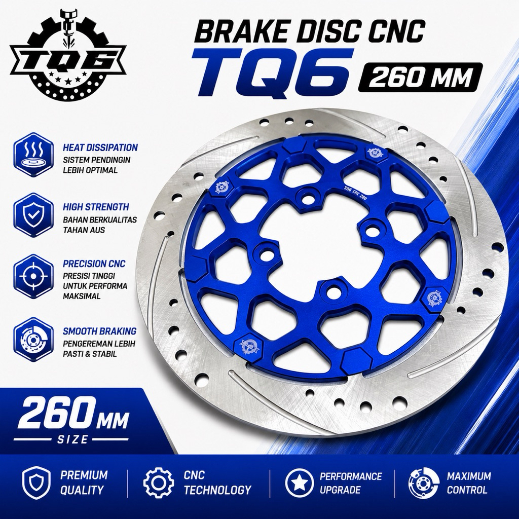 จานดิสเบรค CNC 260mm TQ6 K1 Vietnam Universal