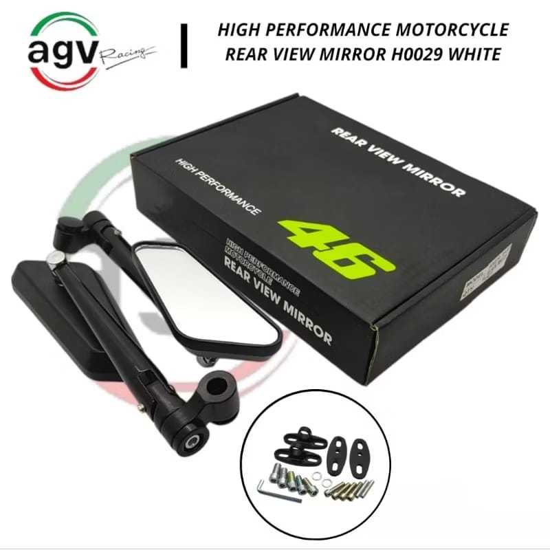 Rizoma Racing - กระจกวงจรซีรีส์ Rizoma-maboy Black พร้อมกระจกสีขาว Universal สําหรับรถจักรยานยนต์ทุก