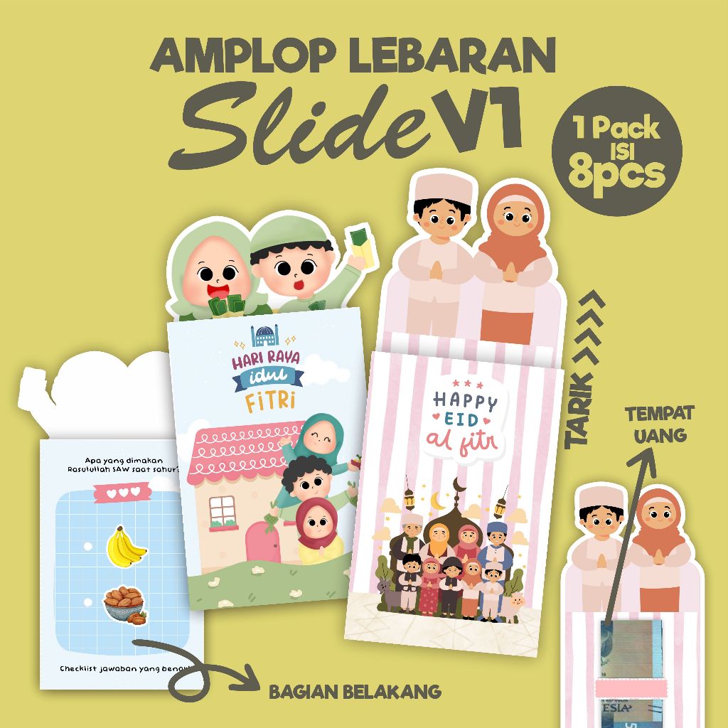 Unique THR Eid Envelope Slide V1 (สไลด์บน)