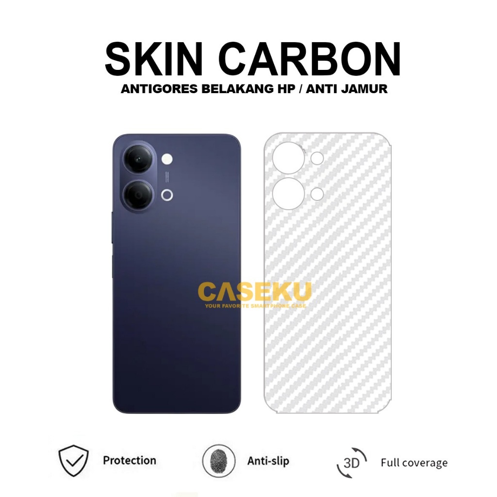 Vivo Y05 Vivo Y400 Vivo Y04 Vivo Y04S ผิวคาร์บอน Garskin Anti-Scratch กลับ Vivo Y05 Vivo Y400 Vivo Y