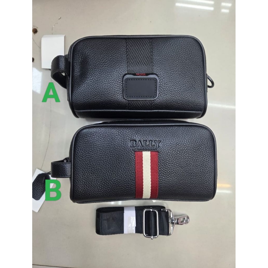 กระเป๋าหนัง Bally Pouch bag กระเป๋าสะพายข้างได้