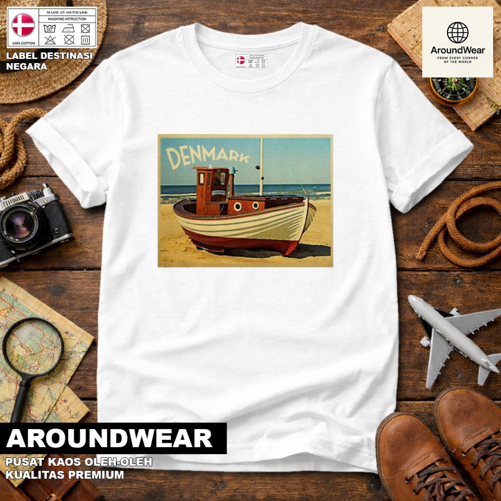 เสื้อยืด DENMARK 21 SOUVENIR พร้อมแท็ก ANSAL DENMARK PREMIUM SOUVENIR MATERIAL GIFT