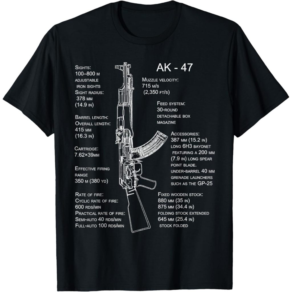 CHILDRENS CLOTHES AK-47 เสื้อยืดเสื้อเชิ้ต AK-47 เสื้อยืด Blueprint