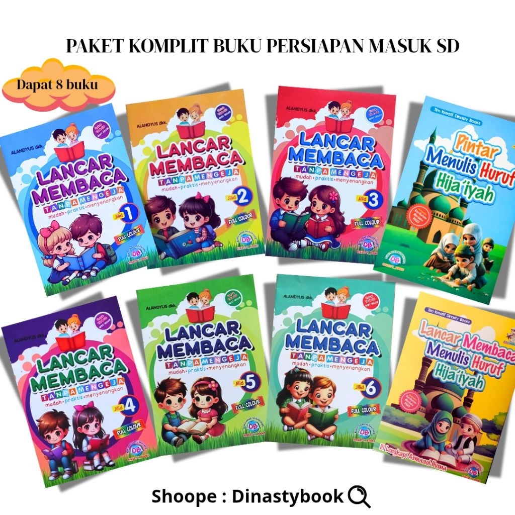 KINDERGARTEN LEARNING BOOK EQUIPPED พร้อม WRITING SERIES OF HIJAIYAH LETTERS/LANCAR READING HIJAIYAH