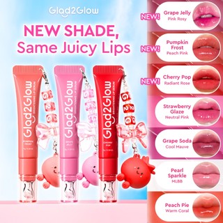 [In-stock] Glad2Glow BRIGHTENING LIP SERUM 7g  Mencerahkan Melembabkan dan menambahkan warna3in1  liptint lipstick lipcream &Metal Applicatior cooling sensation Tahan Lama dan Vitamin E danVitamin C Cushion  g2glow official store