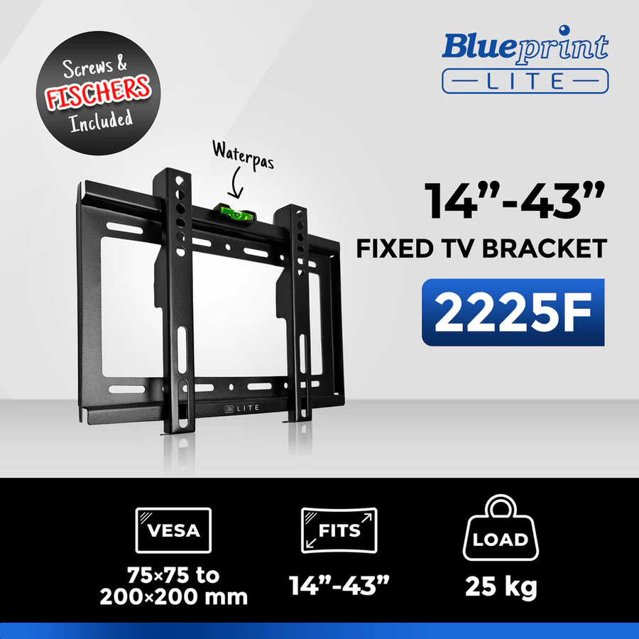 LED TV Bracket 14 "-43" Blueprint Lite 2225F LCD Wall Mount Monitor Bracket 14 - 43 นิ้ว Fixed Wall 