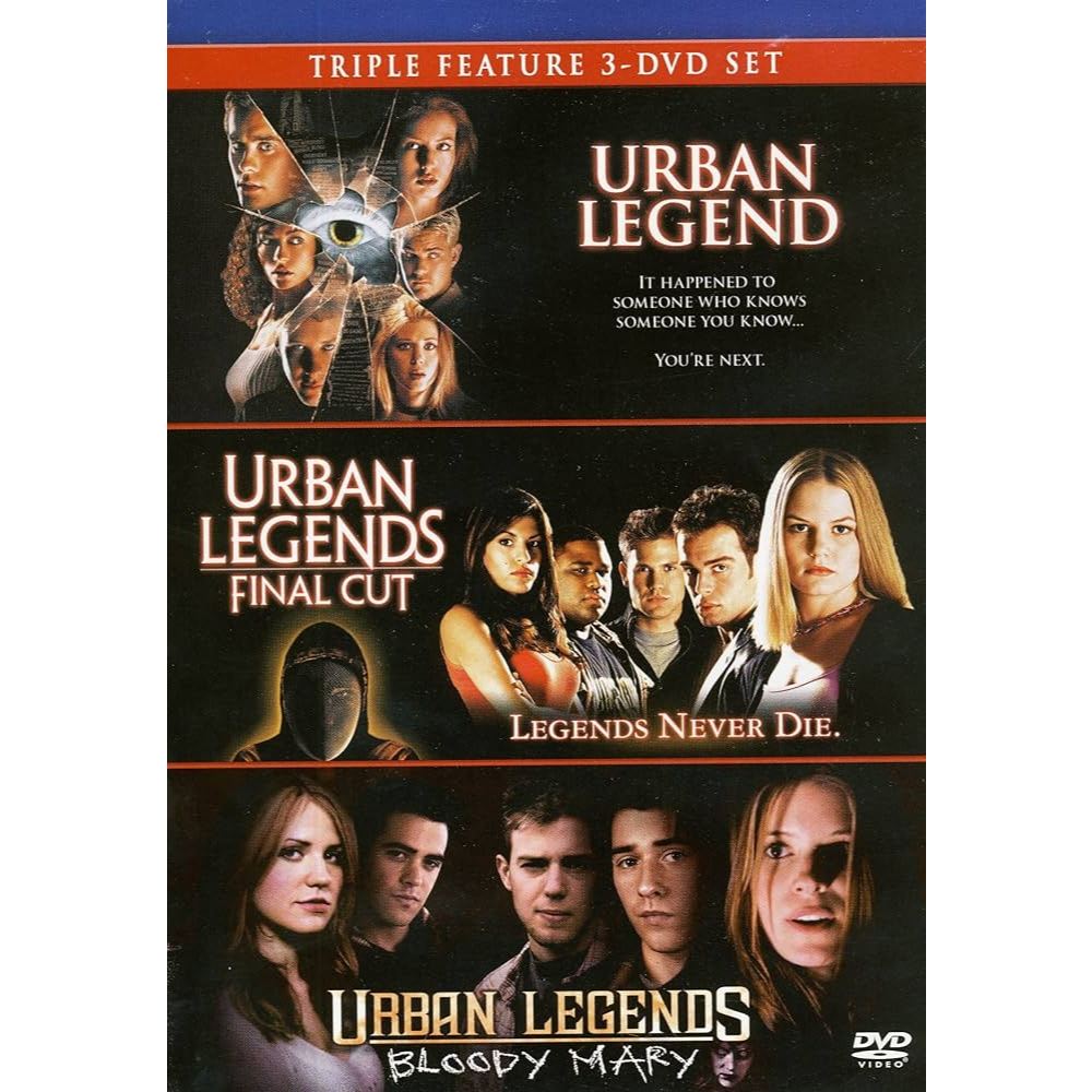 Urban Legend DVD (1998) + Urban Legends Final Cut DVD (2000) + Urban Legends Bloody Mary DVD (2005)