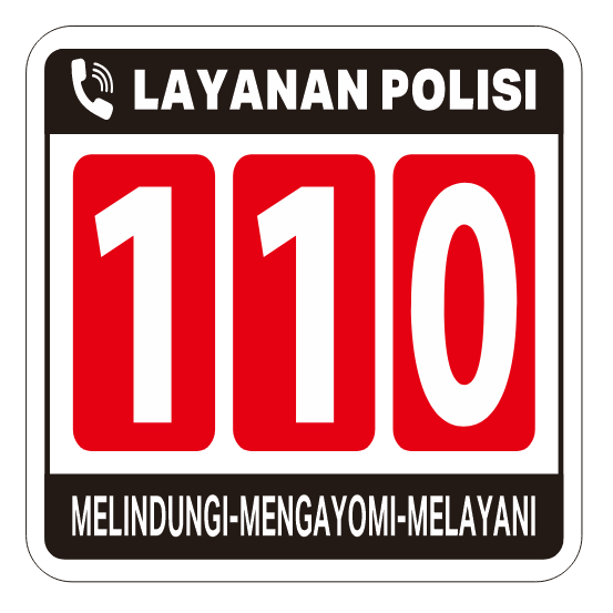 ป้าย ACRYLIC TELEPHONE POLICE SERVICE 110