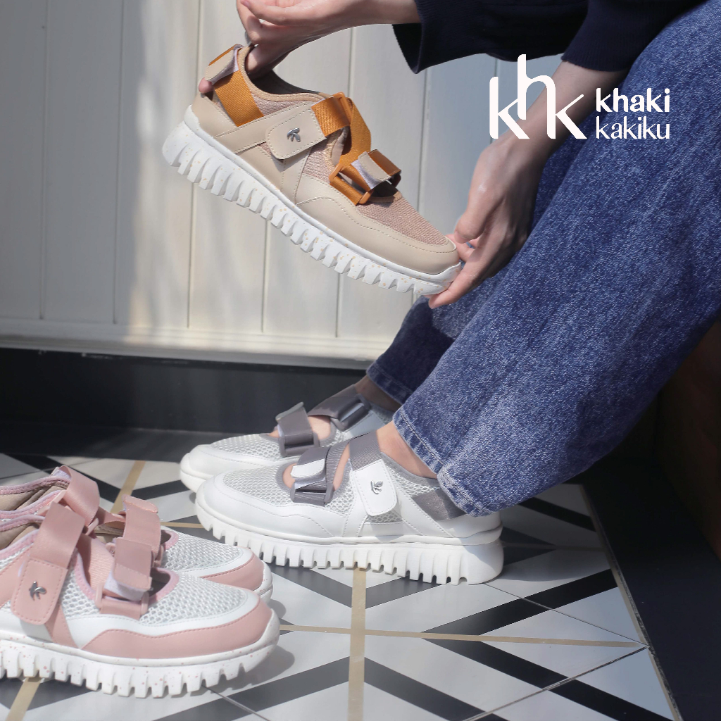 KHK by Khakikakikaku Rumi – รองเท้าแตะผู้หญิงเรียบง่ายทันสมัยสําหรับสวมใส่ทุกวัน สวมใส่ง่าย สบายและท