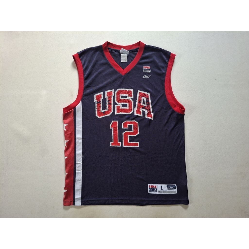 REEBOK VINTAGE USA AWAY BASKETBALL JERSEY 2002 ALLEN ORIGINAL 100%