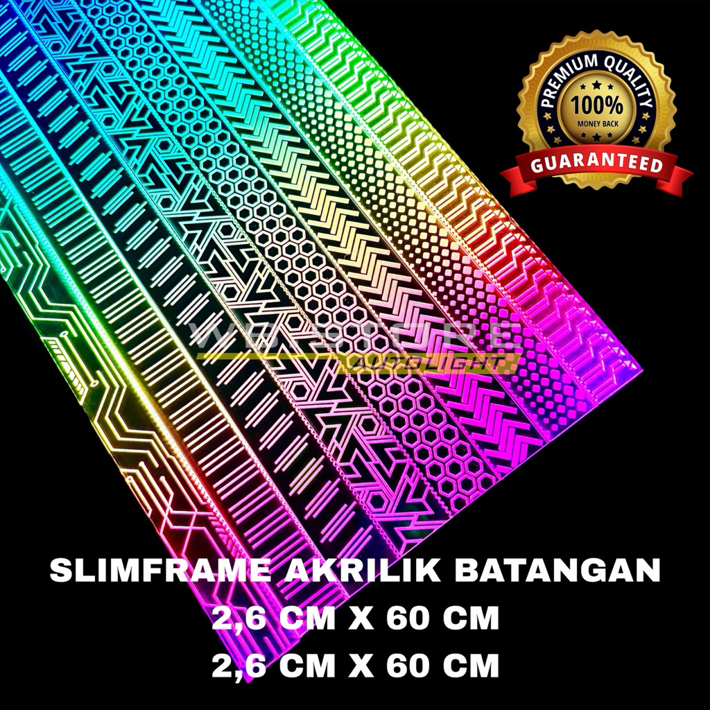 บาร์อะคริลิก SLIMFRAME 30 ซม. 60 ซม. และ LED HOUSING / กรอบเมือกอะคริลิก / กรอบเมือกคิ้ว RGB โหมดลาย ไฟคิ้วป้องกันจุด
