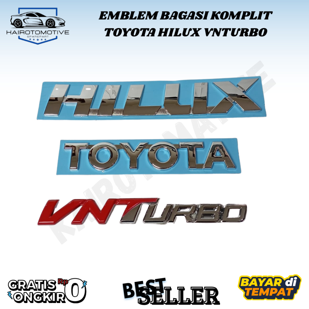 แพ็คเกจสัญลักษณ์โลโก้ Toyota Hilux VNTurbo / โลโก้ Toyota Hilux