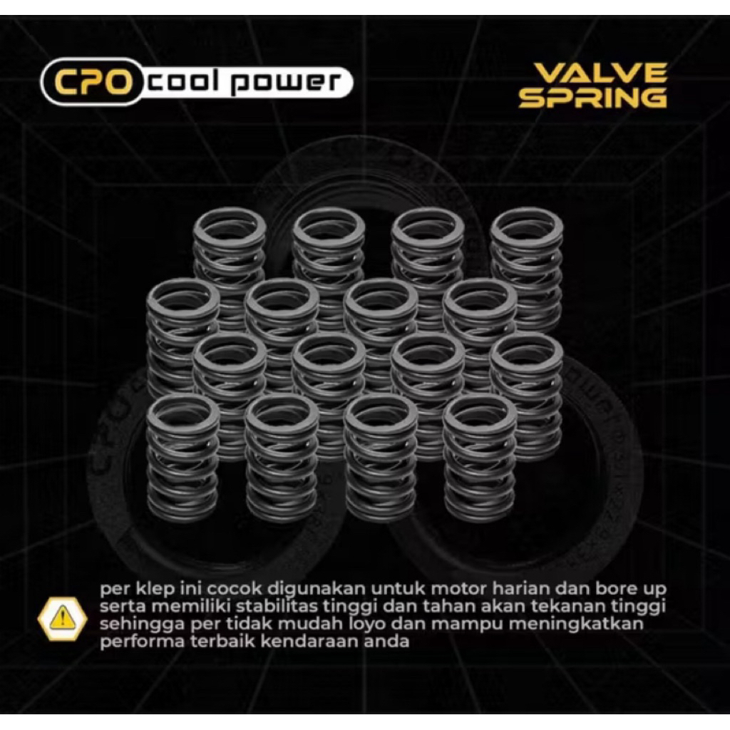 CPO Cool Power Valve Spring 32mm & 34mm Universal สําหรับรถจักรยานยนต์ Automatic & Underbone 4T – St