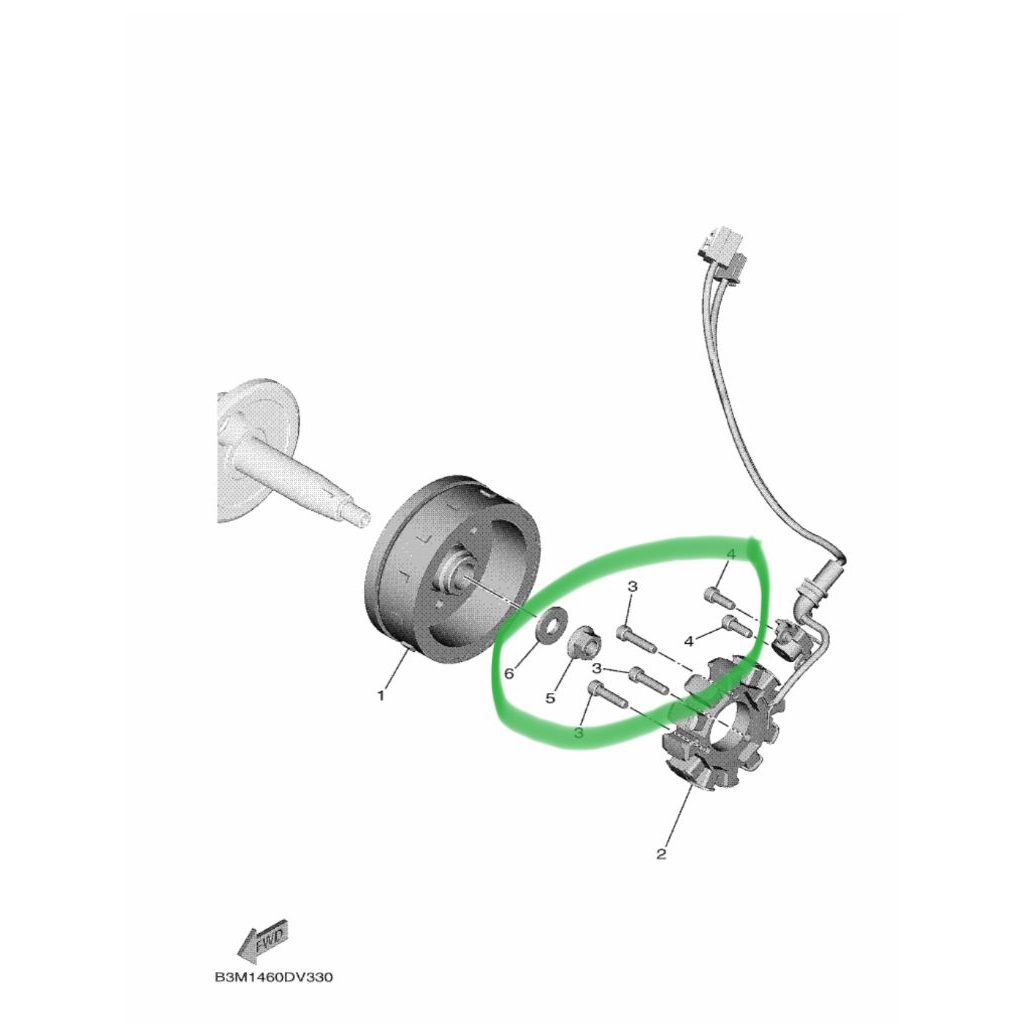 FULLAET BOLT NUT GENERATOR SPUL MAGNET YAMAHA BYSON AC150B BYSON FZ16 BYSON ใหม่ OLD FZN150 2010-201