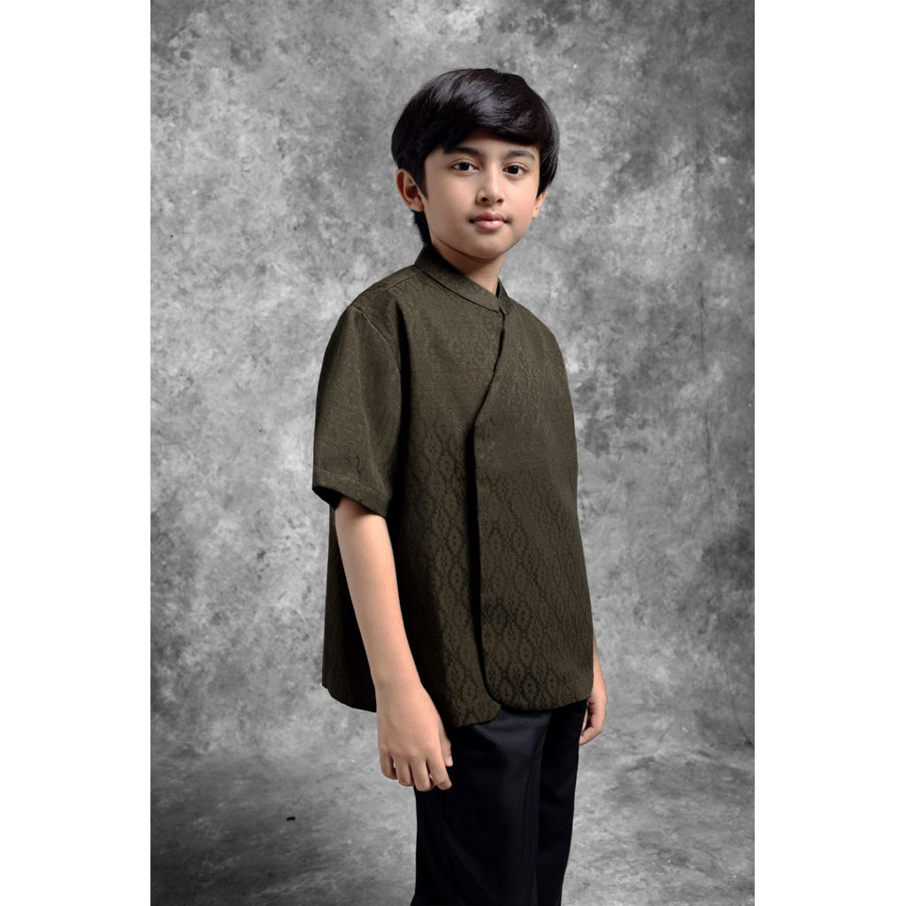 KEMEJA Heymale Childrens Beskap Shirt & Tentreem Pattern